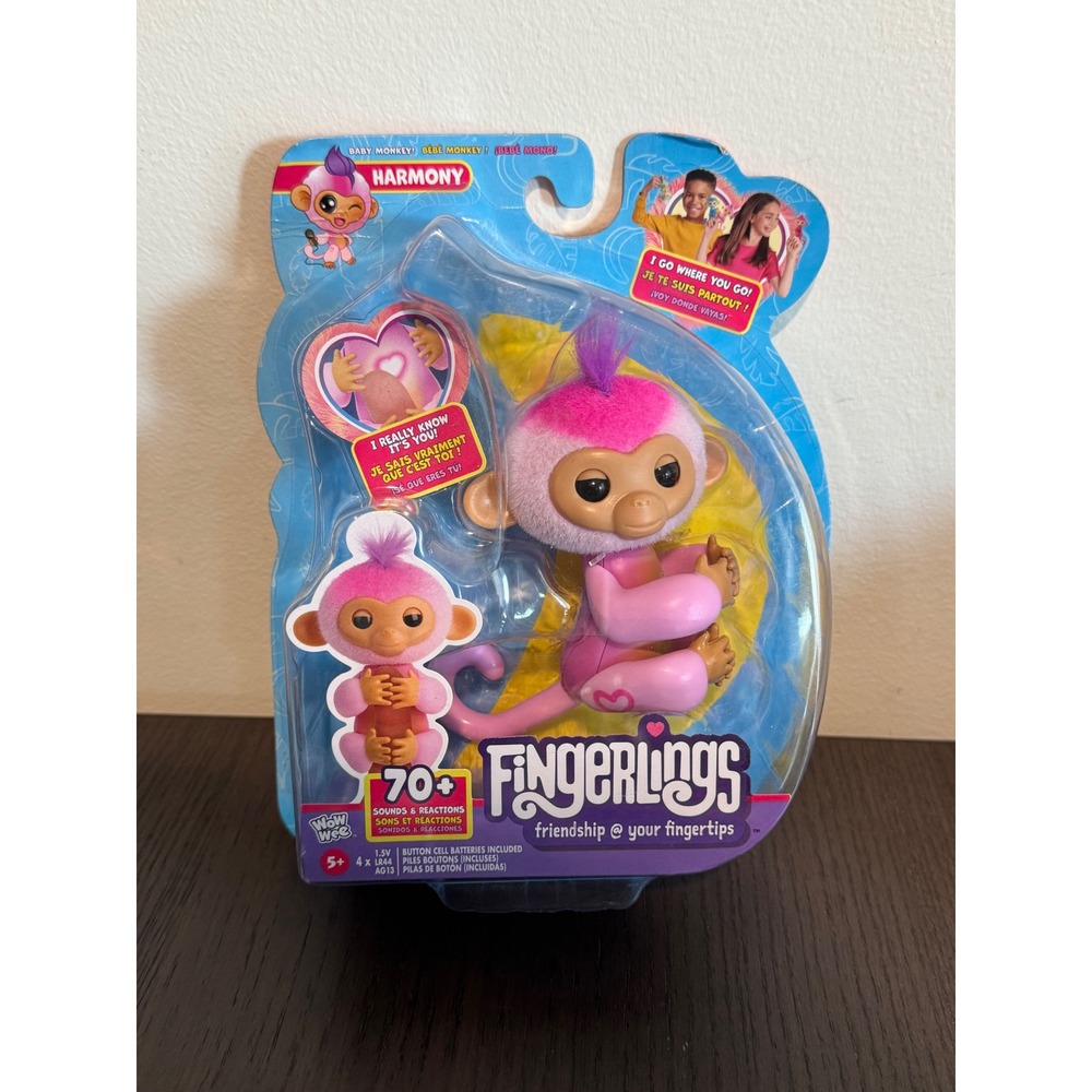 WowWee Fingerlings Harmony Monkey Kids Pink Interactive Sound & Motion harmony
